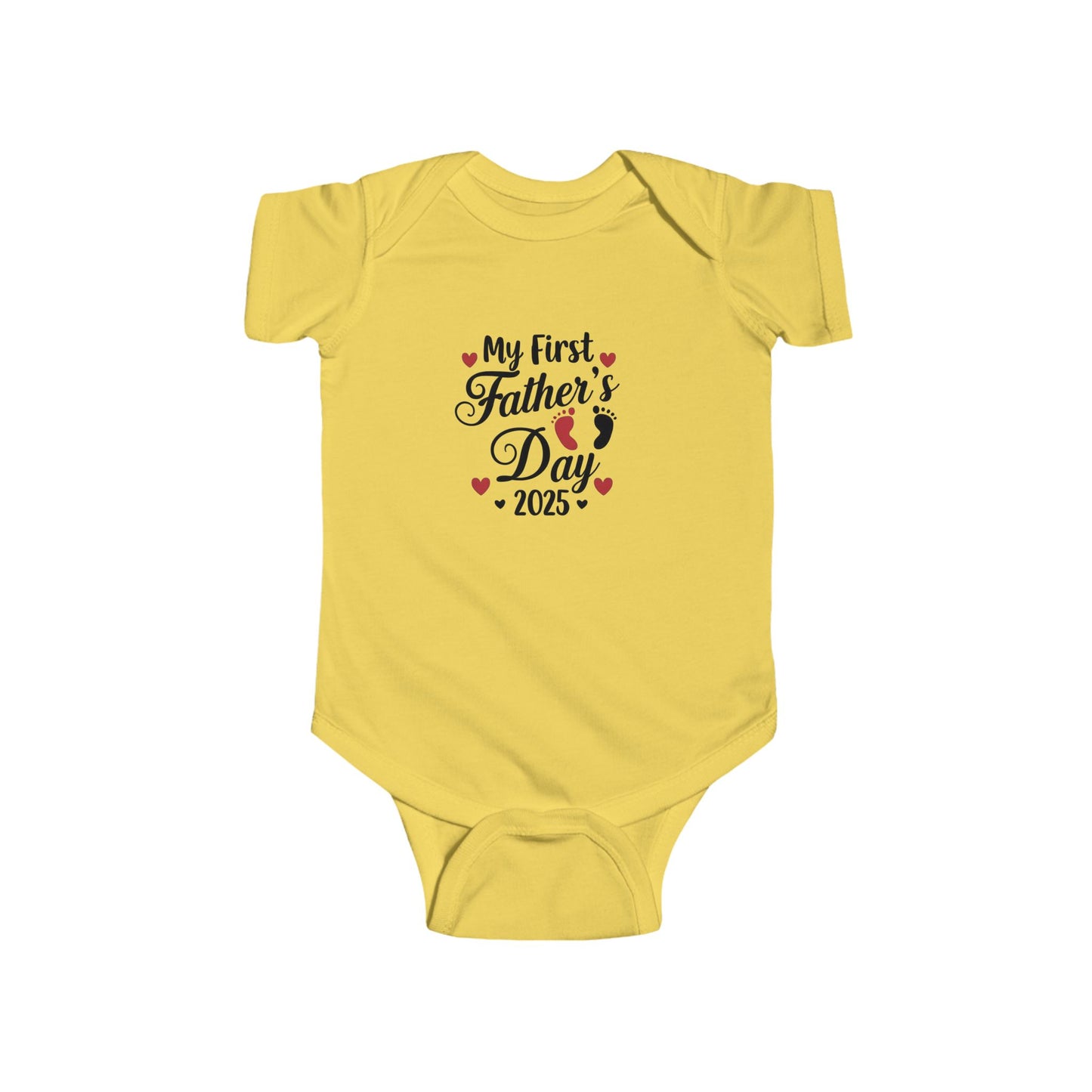 Yellow My First Father's Day Baby Onesie