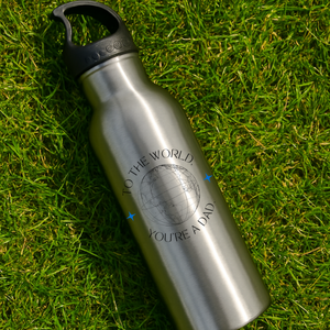 Personalised You Are The World Water Bottle - Gift for Dad